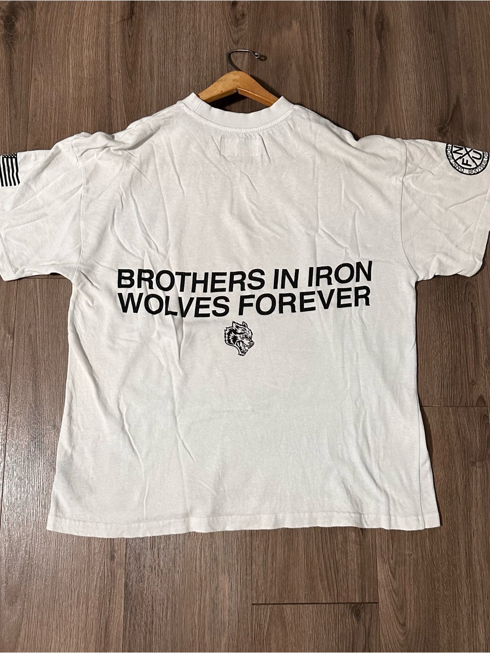 Short-Sleeve Graphic Tee Shirt ‘Brothers in Iron Wolves Forever'